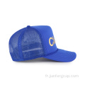 Casquette de baseball 5 panneaux en mousse imprimée dorée